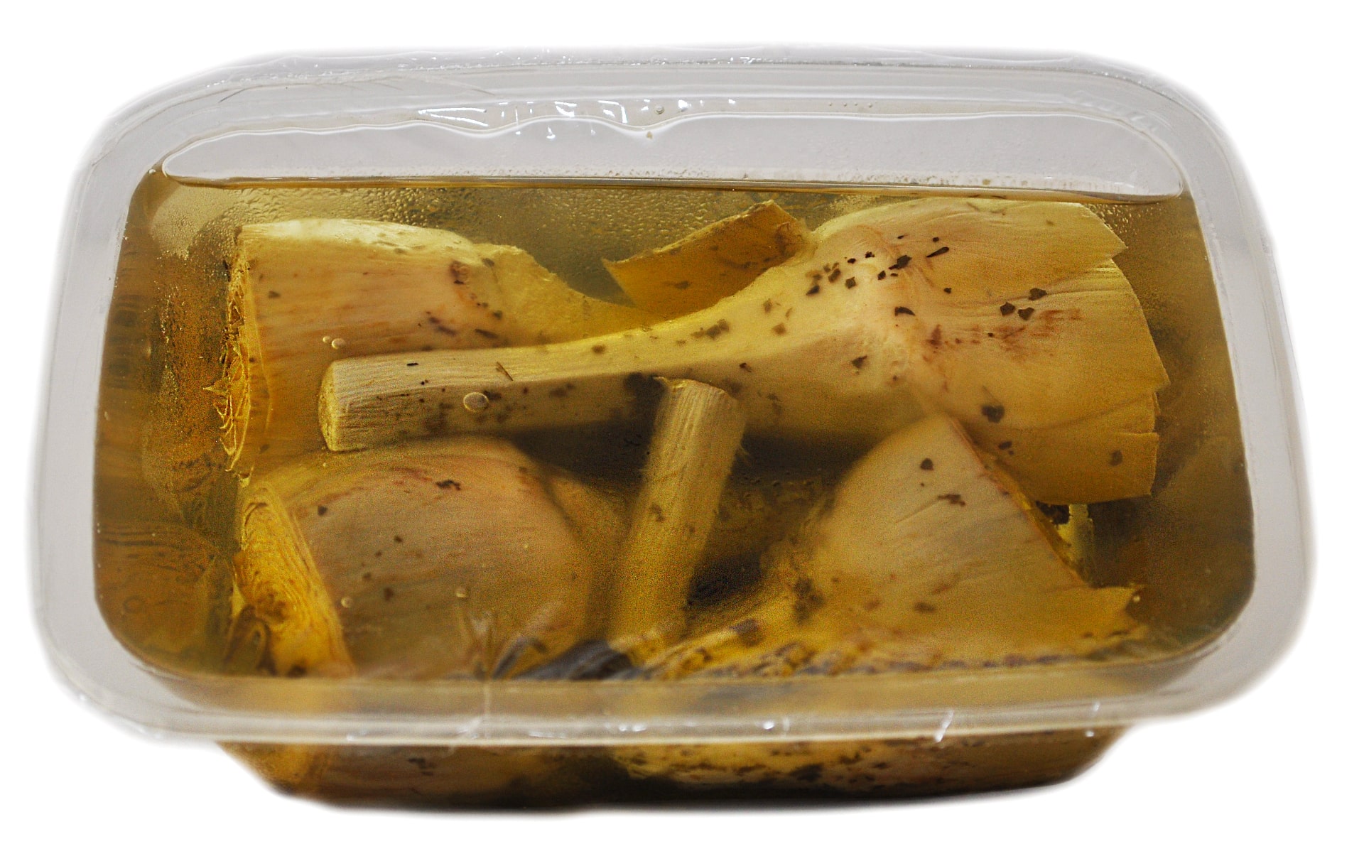 Carciofi alla romana con gambo in olio vaschetta gr. 500