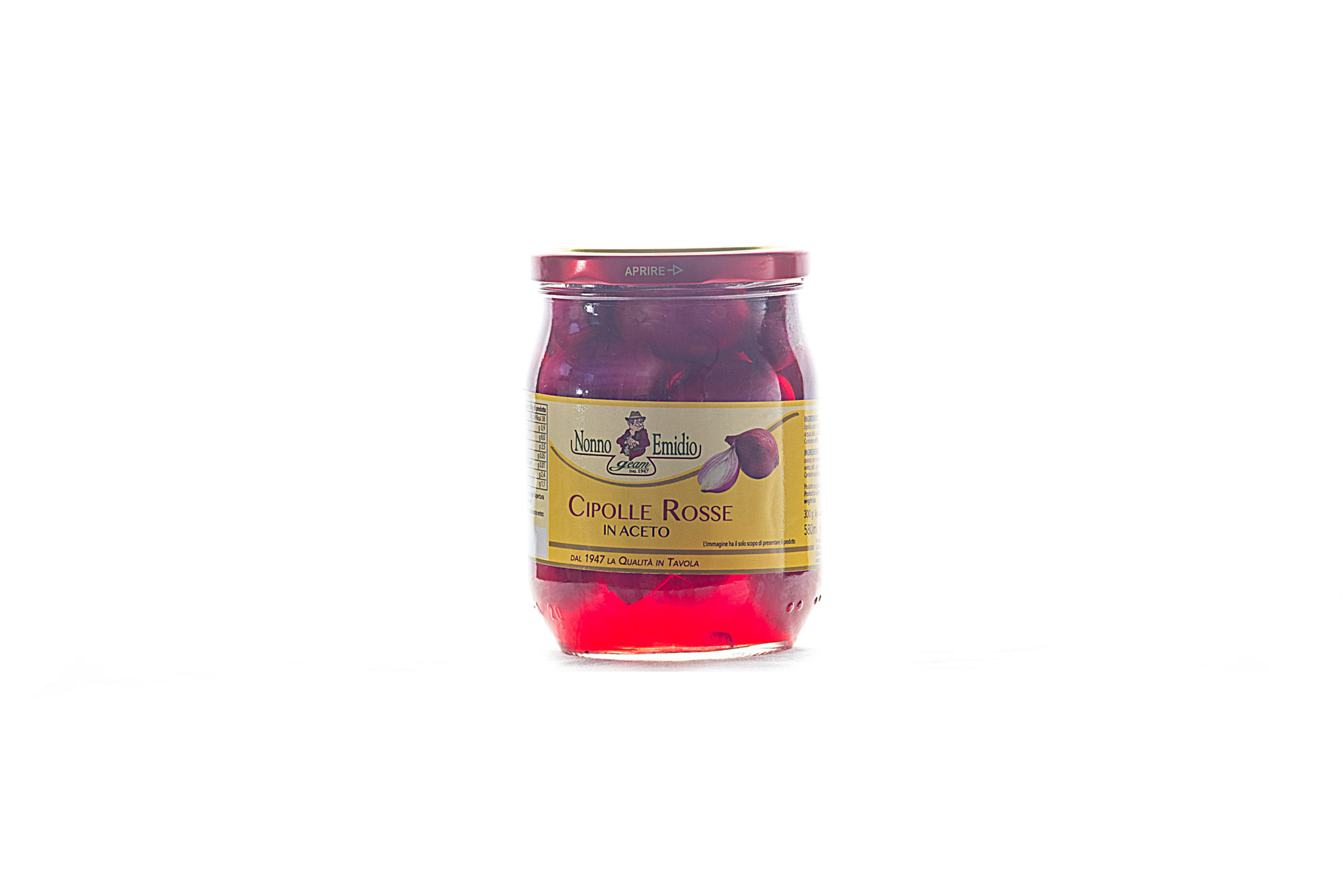 Cipolle Rosse in Aceto vasetto gr: 580