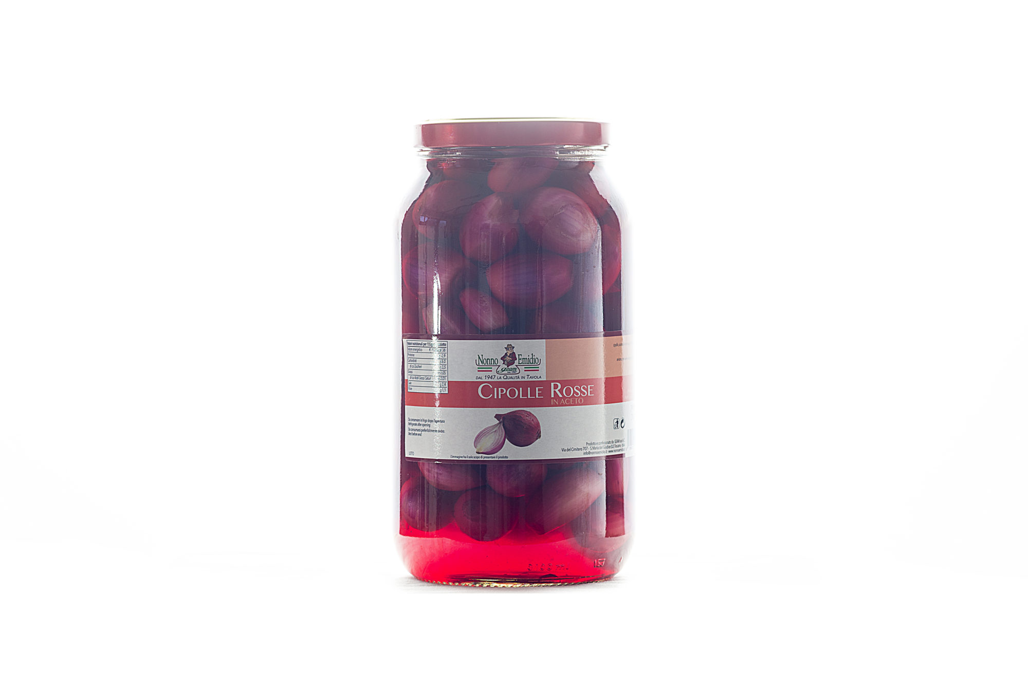Cipolle Rosse in Aceto vaso kg: 3,100