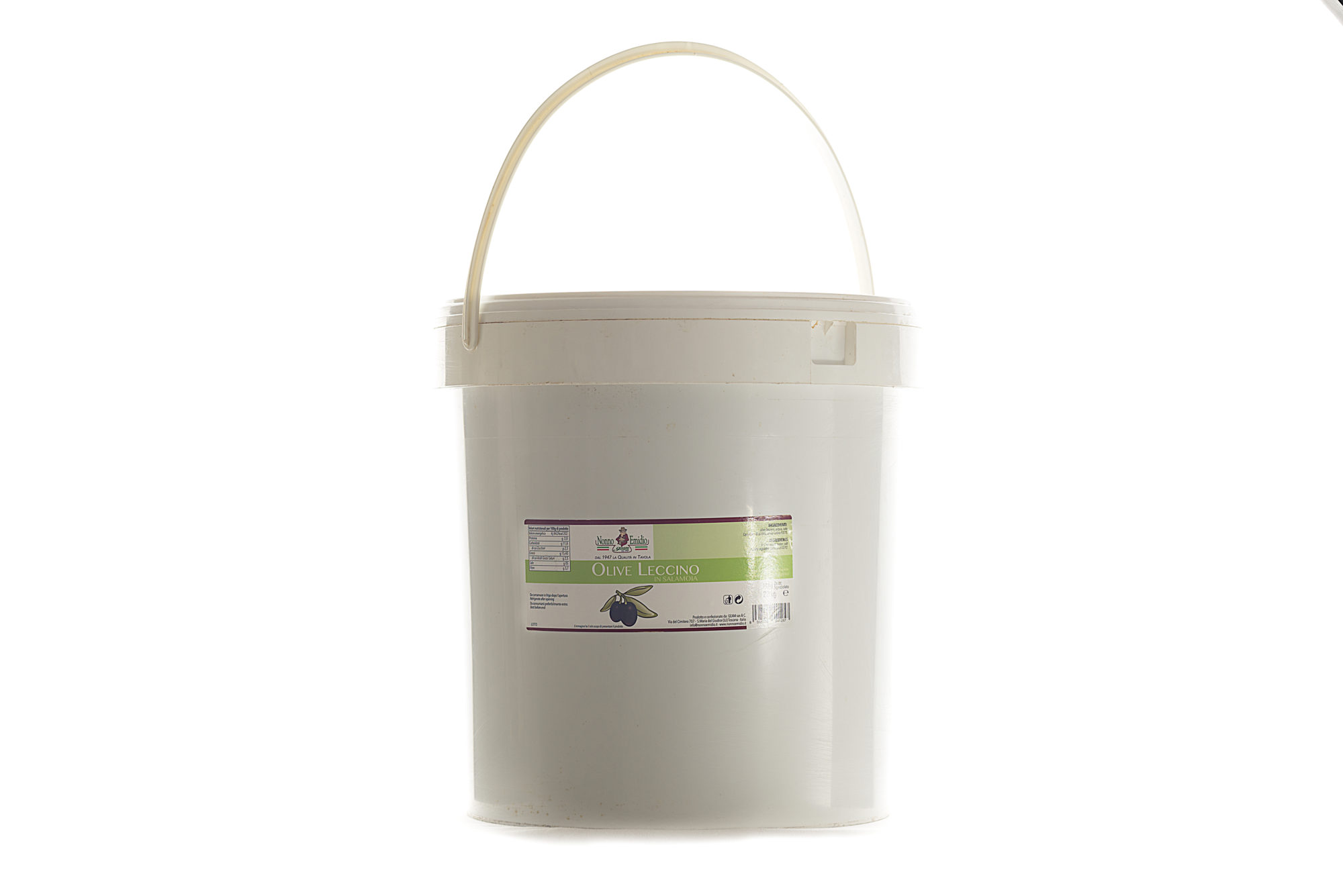 Olive Leccino in salamoia: secchio kg: 14